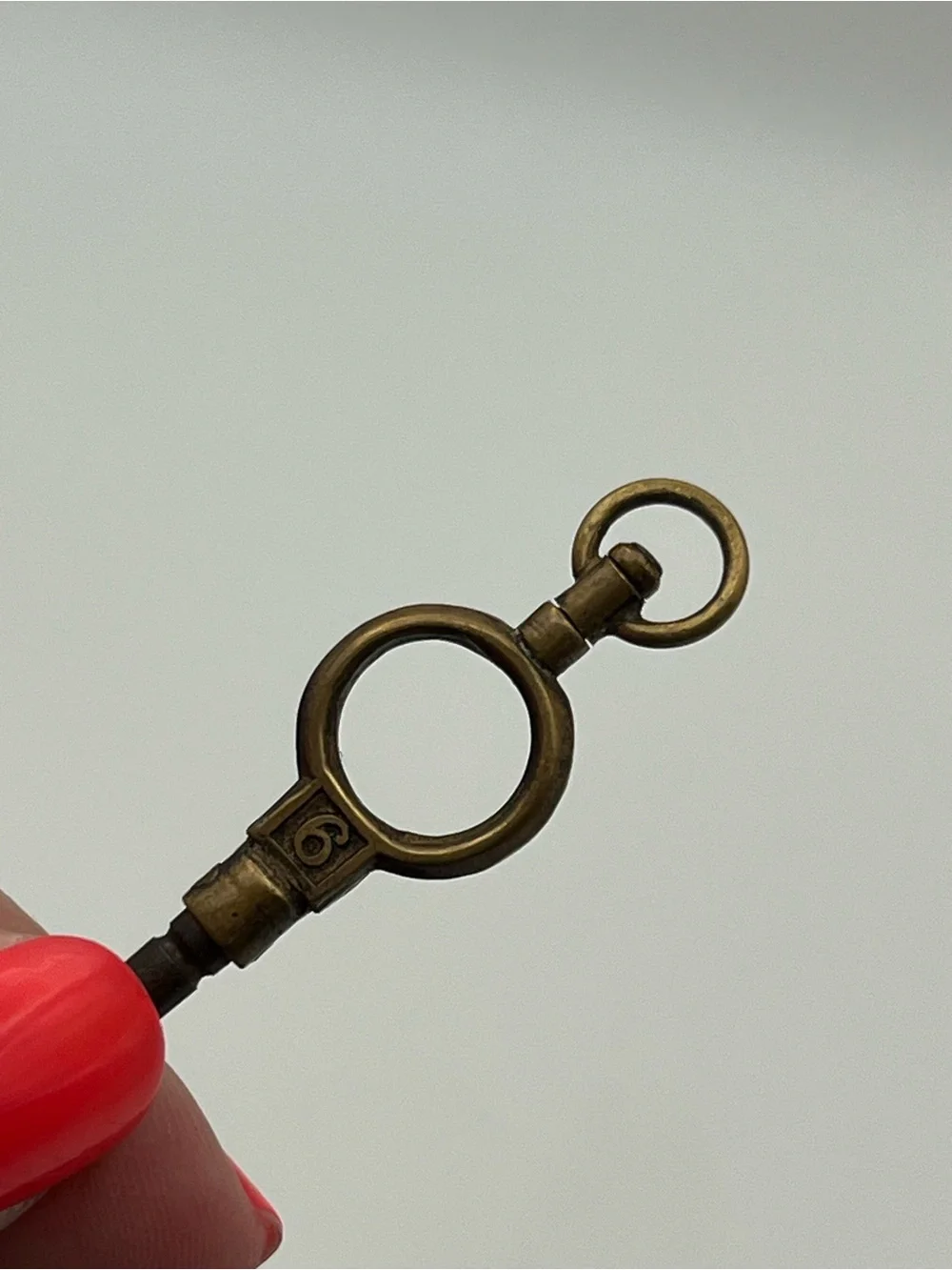 Victorian gold & silver tone size 6 vintage pocket watch winding key antique - Picture 10 of 14